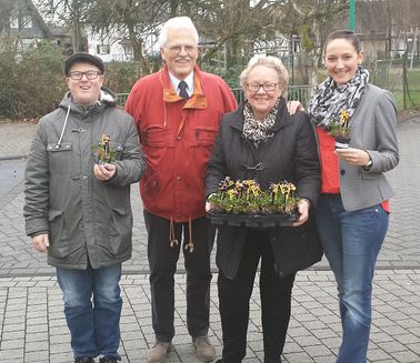 Max Kalbus, Ulrich Galinsky, Richmut Rein und Bürgermeisterin Nicole Sander v.l.n.r. (Foto: N.Männig)